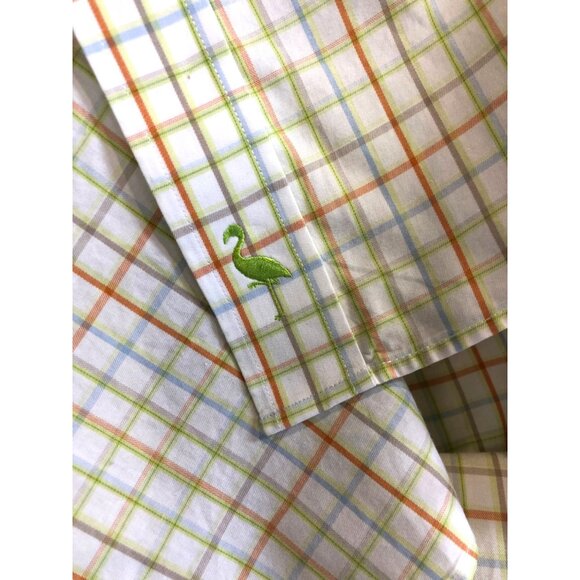 Tailorbyrd Flip Cuff Long Sleeve Shirt Checkered Plaid Men's Size Large - Picture 8 of 9